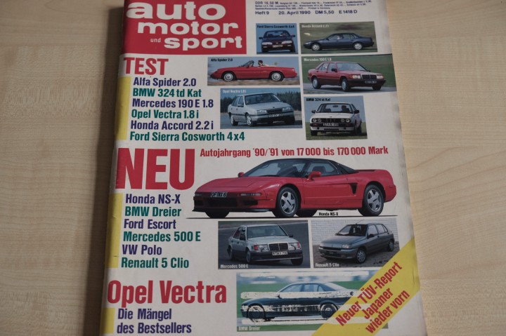 Deckblatt Auto Motor und Sport (09/1990)